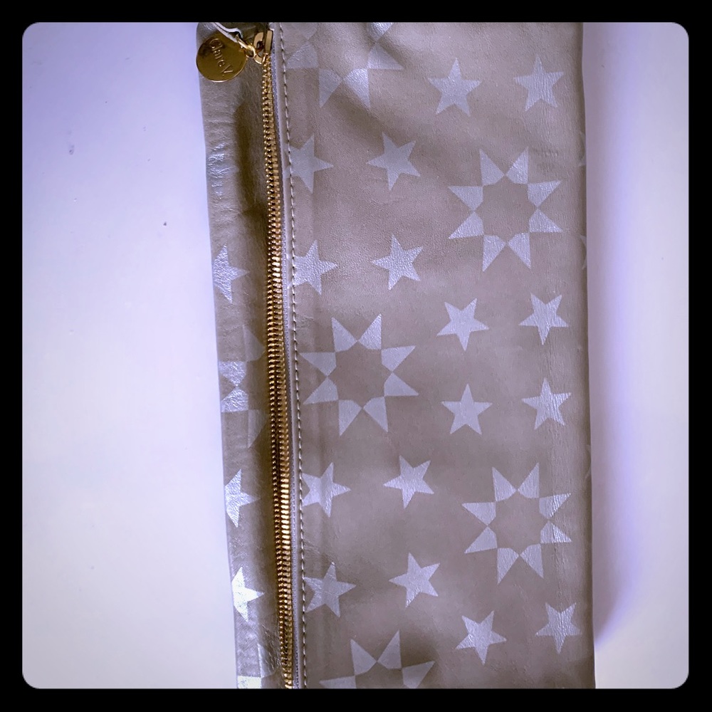 Clare V medium clutch star pattern